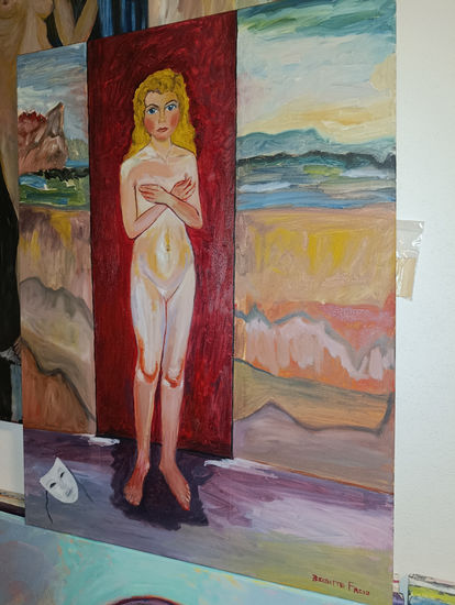 La vergüenza de Verónica Oil Canvas Nude Paintings