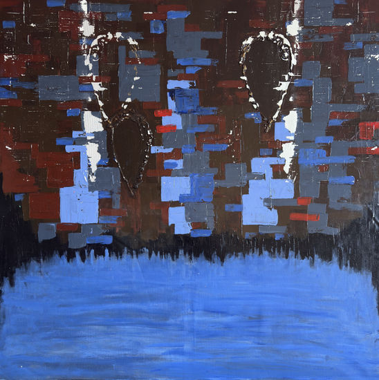 Urban Reflections Mixed media Canvas Landscaping