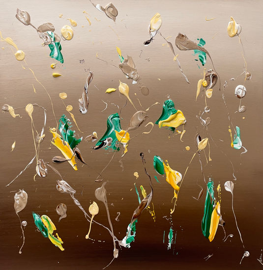 Impulso-Arraigo Acrylic Canvas Floral Painting