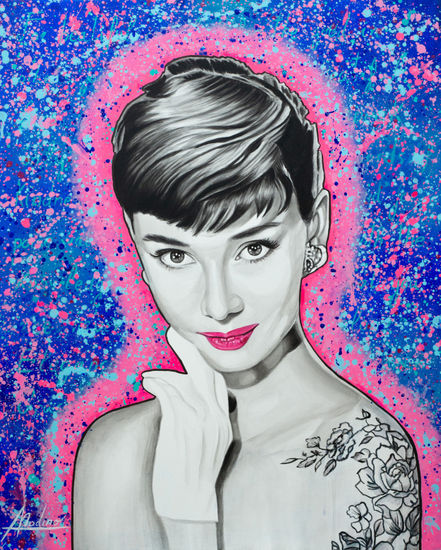 Audrey Acrílico Lienzo Retrato