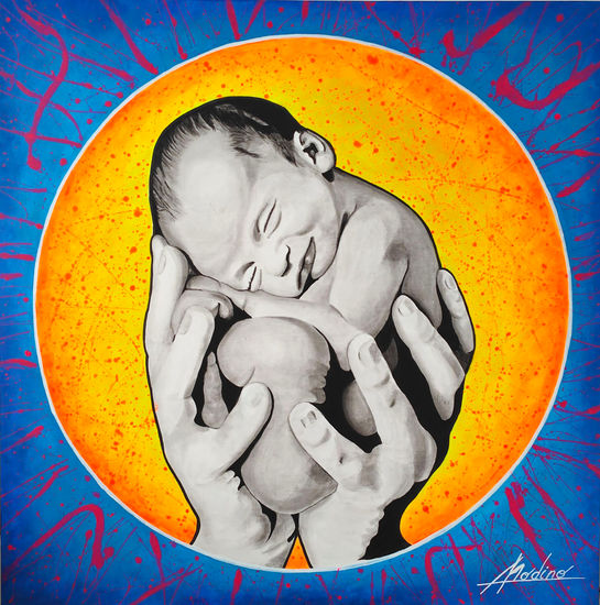 Vida Acrylic Panel Figure Painting