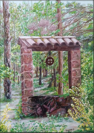 El pozo Acrylic Canvas Landscaping