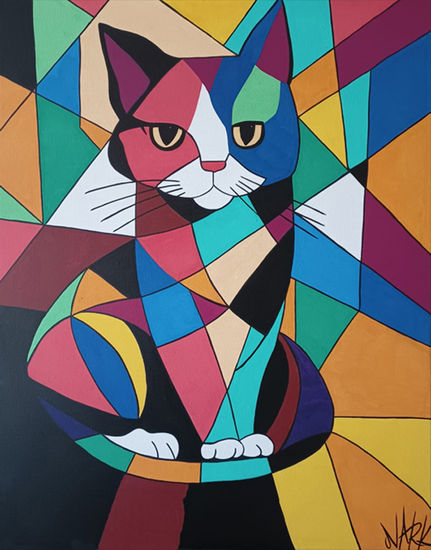 Feline Symphony Acrílico Lienzo Animales