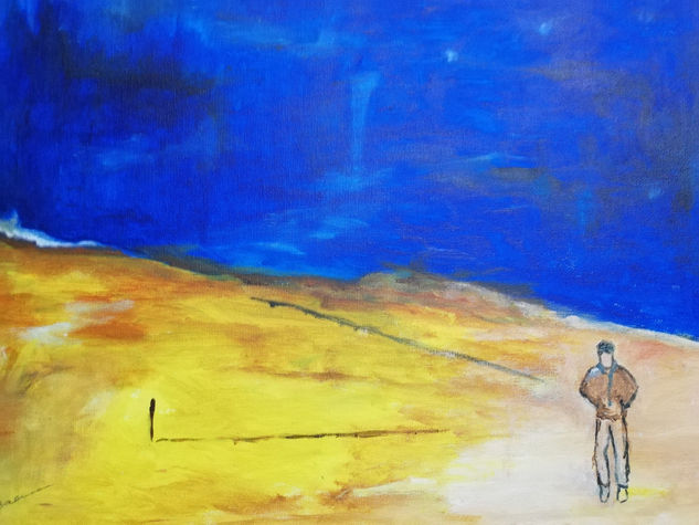 Buscando el pasado Mixed media Paper Landscaping