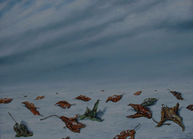 Non Omnis Moriar Oil Panel Landscaping