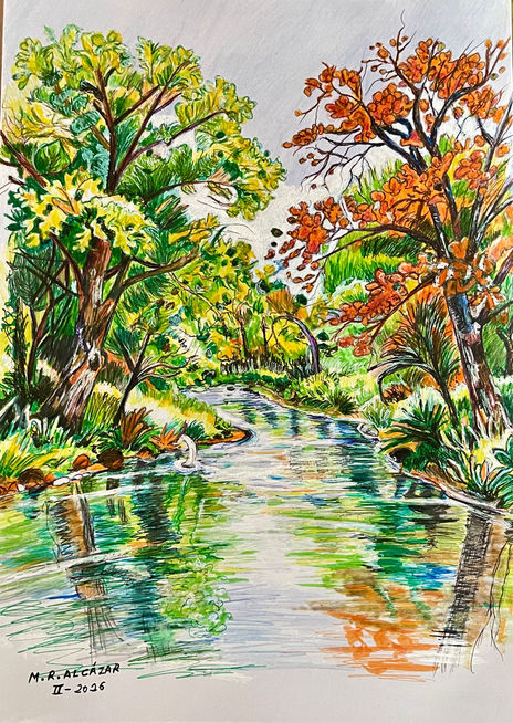 Paisaje y lago