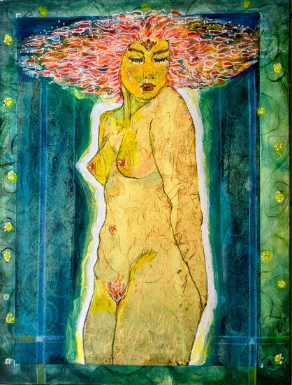Peluroja Mixed media Canvas Nude Paintings