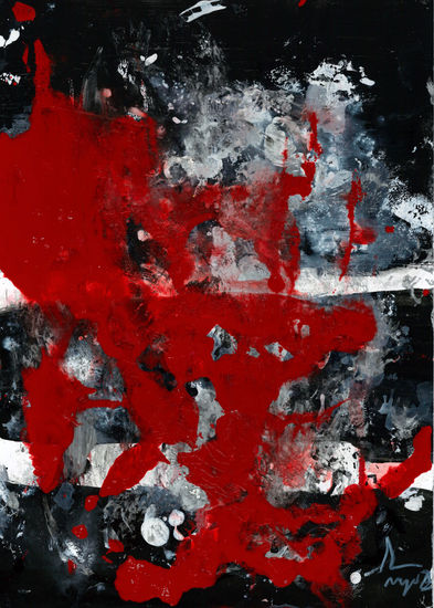 CALIGRAFÍA ROJA 01 Mixed media Paper Others