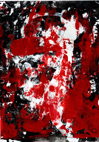 CALIGRAFÍA ROJA 03 Media Mixta Papel Otros