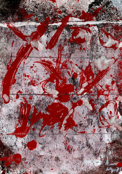 Caligrafía roja 06
