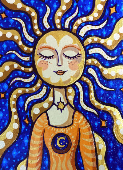 XIX. El sol Acrylic Others Portrait