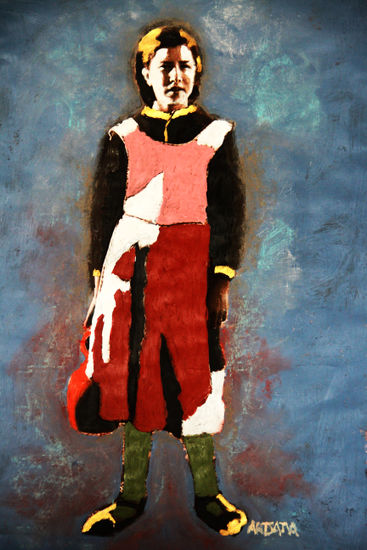 Lucy Mixed media Paper Figure Painting