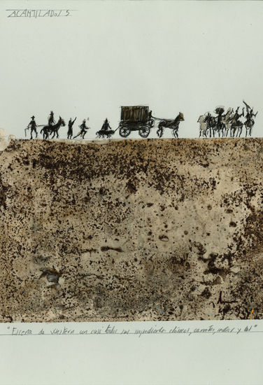 ACANTILADO 05. INDIOS Y COLONOS Mixed media Paper Landscaping