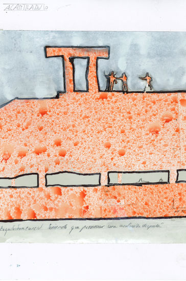 ACANTILADO 10. DOLMEN Mixed media Paper Landscaping