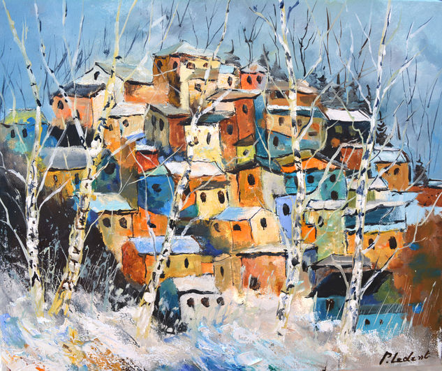 Colourful winter Oil Canvas Landscaping
