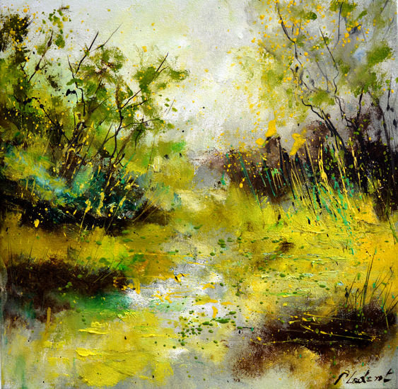Green nature Oil Canvas Landscaping