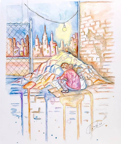 El peso de lo invisible Acuarela Papel Otros