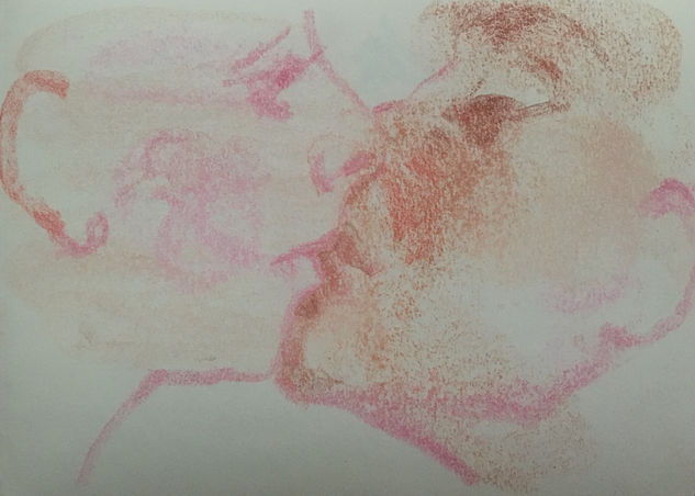 Pareja Pastel Paper Portrait