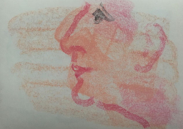 Perfil Pastel Papel Retrato