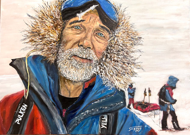Mar de hielo Oil Canvas Portrait