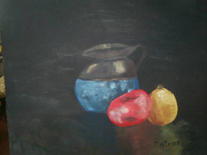 Jarra, tomate y limón