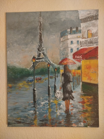 París sous la pluie Acrílico Lienzo Otros
