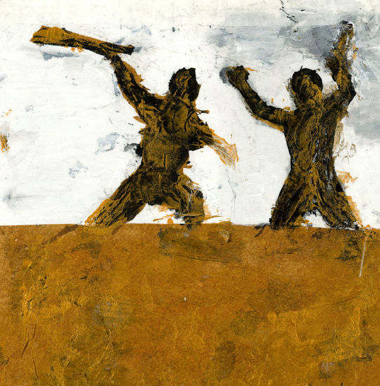 GARROTAZO 01 Mixed media Paper Figure Painting