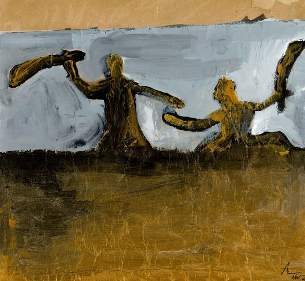 GARROTAZO 02 Mixed media Paper Figure Painting