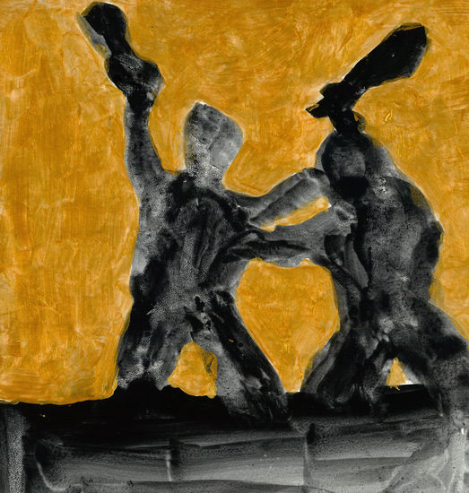 GARROTAZO 04 Mixed media Paper Figure Painting