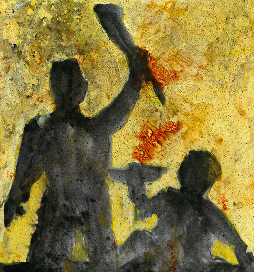 GARROTAZO 06 Mixed media Paper Figure Painting