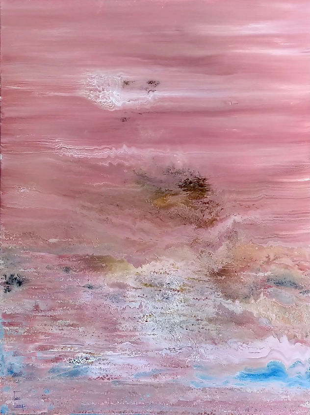 Paisaje rosa borroso