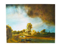 "Paisaje con puente...