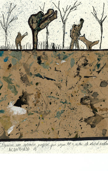 ACANTILADO 16. PARQUE Mixed media Paper Landscaping