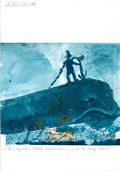 ACANTILADO 19. MOBY DICK Mixed media Paper Landscaping