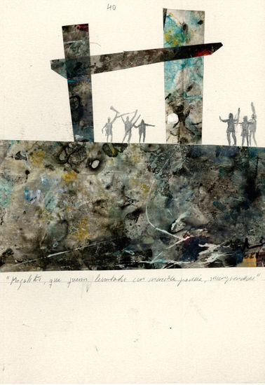ACANTILADO 24. MEGALITOS Mixed media Paper Landscaping