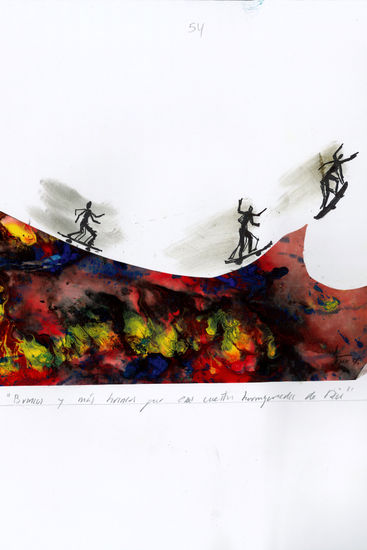 ACANTILADO 31. SKATERS Mixed media Paper Landscaping