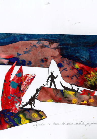 ACANTILADO 33. PURGATORIO Mixed media Paper Landscaping