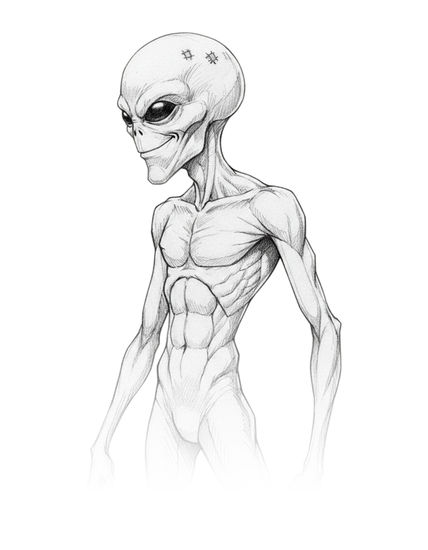 My Alien Friend Mixed Media