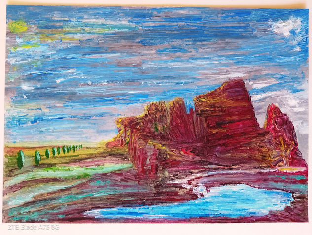 "River Plate" Oil Paper Landscaping