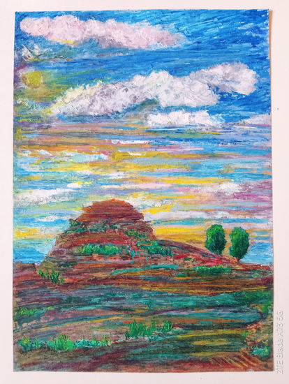 "Erase una vez" Oil Paper Landscaping