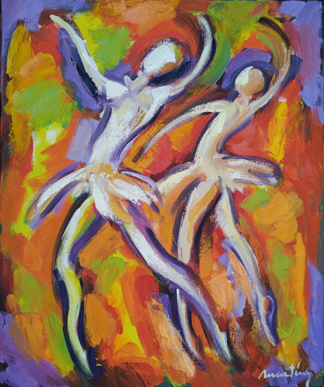 Danza Óleo Tela Figura