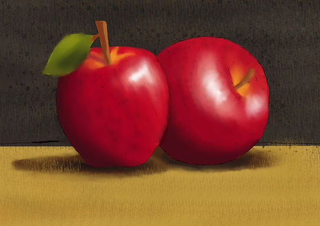 Bodegón de manzanas