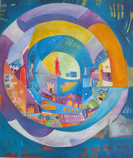 Ciudad en espiral Acrílico Tela Otros