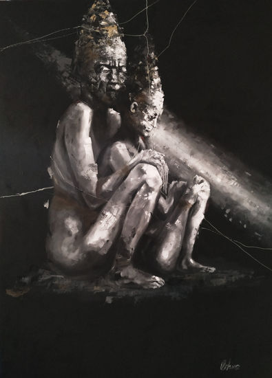 Extraña maternidad Oil Canvas Figure Painting