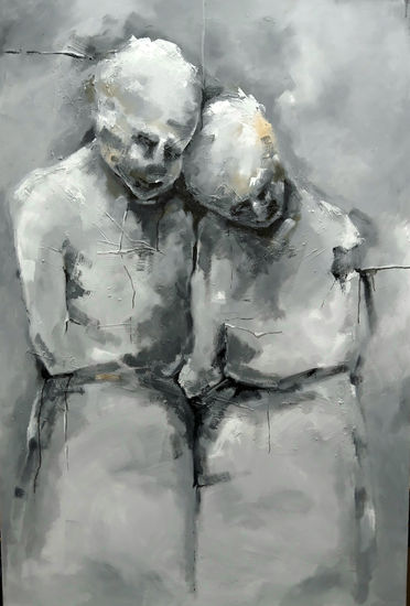 Dentro de mi silencio Oil Canvas Figure Painting