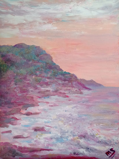 Rubor costero Acrílico Cartulina Marina