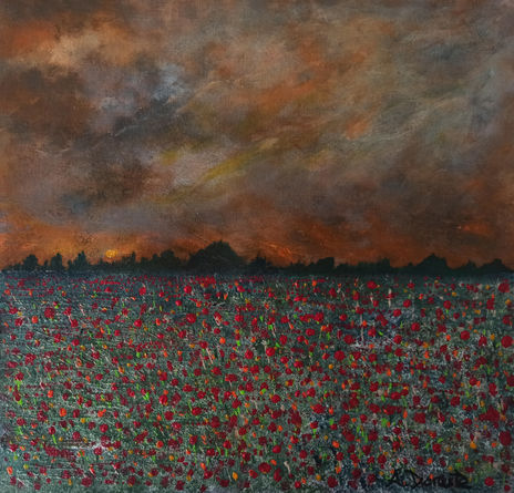 Poppy Field at Sunset