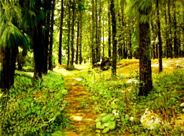 Senda (Valsequillo) Gran Canaria Oil Canvas Landscaping