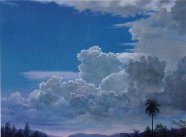 Nubes de Atardecer Oil Textile Landscaping