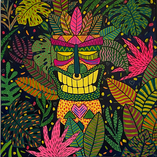 EL PROTECTOR DE LA VEGETACIÓN TROPICAL Acrílico Lienzo Otros